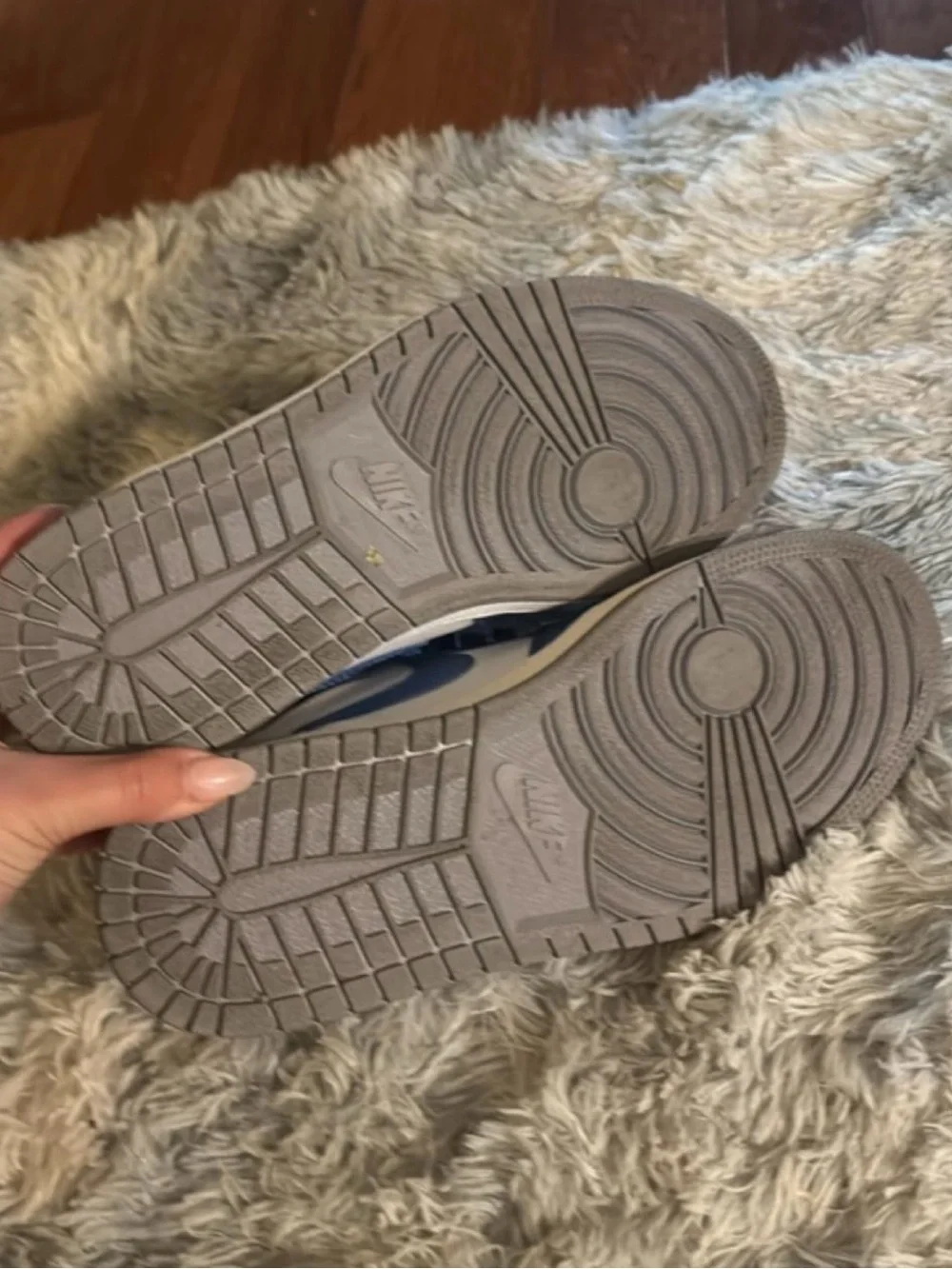 Nike Women's High-Top Sneakers in Blue, White & Gray